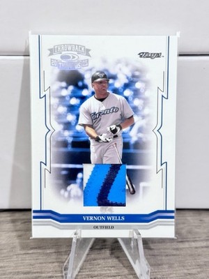 2005 Donruss Throwback Threads Vernon Wells Prime Jersey Patch /100 Blue Jays