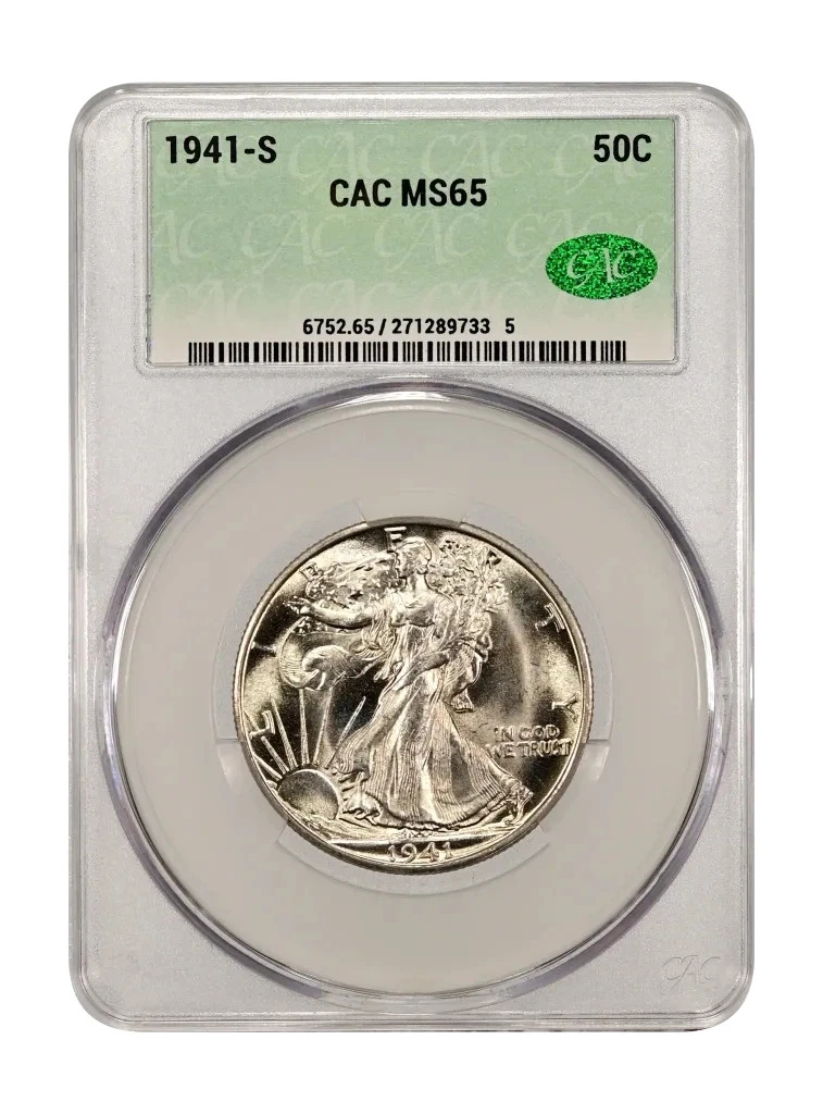 MS 65 Graded 1941 Year Liberty Walking Half Dollars (1916-1947