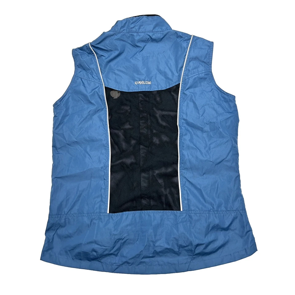 Pearl Izumi Windbreaker Cycling Vest Womens Size XL Blue Full Zip Vintage - Image 2 of 4