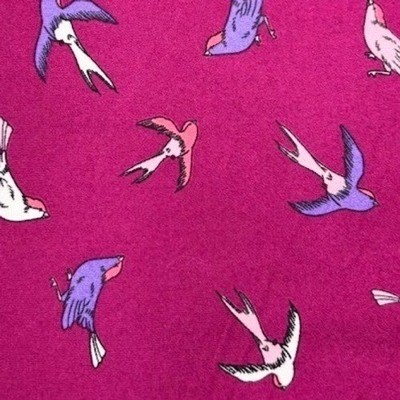 Dot Smile Girls 7 Empire Dress Purple Sparrow Bird Plum Flutter Twirl NWT