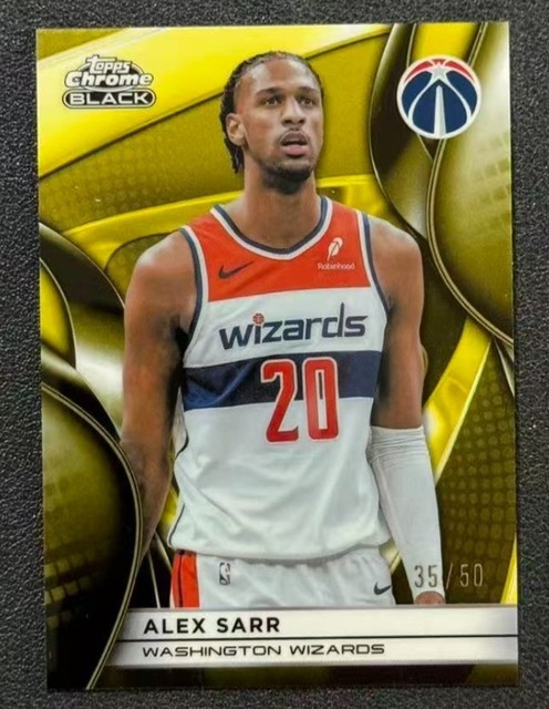Alex Sarr 2025-26 Topps Chrome Black Gold Refractor RC /50 #55