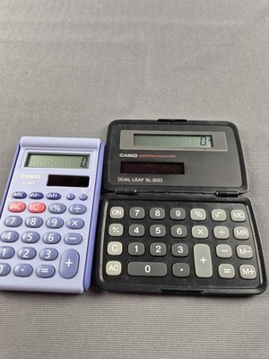 Casio SL-460L Studienrechner + Casio SL-200 Dual Leaf Taschenrechner Konvolut