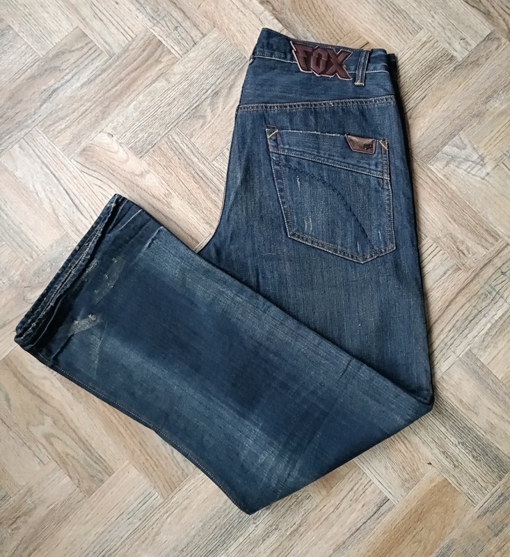 Fox Duster mens Jeans 36W 32L - blue - fox racing relaxed fit