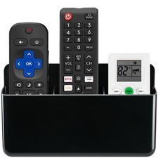 3 Slot Adjustable Remote Control Holder Wall Mount, TV Remote Box Hollow Bott...