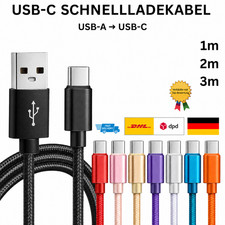 USB C Kabel Schnellladung Nylon 1m 2m 3m Sams...