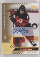 2022 Team Canada Juniors Premium Signatures 142/199 Victoria Bach Patch Auto 7i2