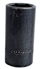 Matco Tools AIP166 1/2" SAE Semi-Deep Impact Socket 1/4" Drive 6 Point