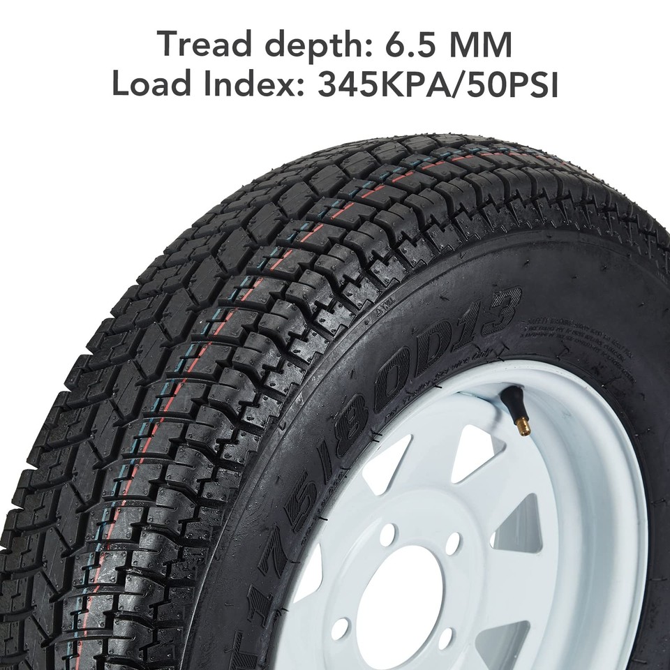 2 Pack ST175/80D13 Trailer Tire with 13