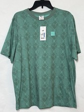 New Puma Logomania AOP Crew Neck Short Sleeve T-shirt Men's Size XL Green Moon