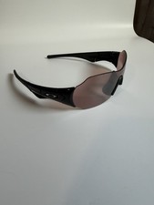 Vintage Oakley New Zero Sunglasses Polished Black G30 Iridium Made in USA USED