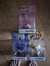 Set Of Amiibos Kirby, Mega Night, And King Dede