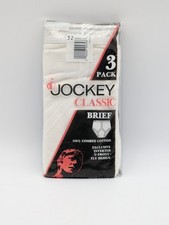 Vintage 1987 Jockey 3-Pack Classic White Briefs Underwear Mens Sz 32 Made In USA