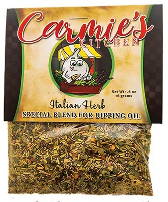 Carmie's Kitchen Bread Dipping Oil Mix, Italian Herb, .6 Ounce