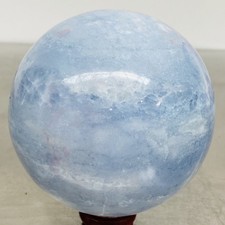 2080G Natural Blue Celestite Crystal Sphere Ball Healing Madagascar
