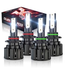 9005 9006 LED Headlight Kit 10000K Combo Bulbs Hi Lo Beam Super Bright White