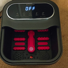 XL Touchscreen Collapsible Foot Spa with Heat, Bubbles Massage Rollers.