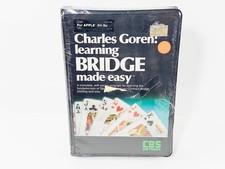 Learning Bridge Made Easy For Apple II II LLE 48K 1983 Charles Goren New Sealed