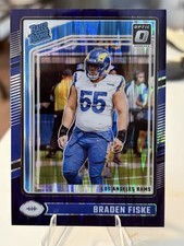 2024  Donruss Optic - Rated Rookie Braden Fiske #210 Purple Shock Prizm (RC)