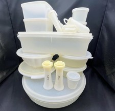VTG Sheer Tupperware Container Set Large Lot ...