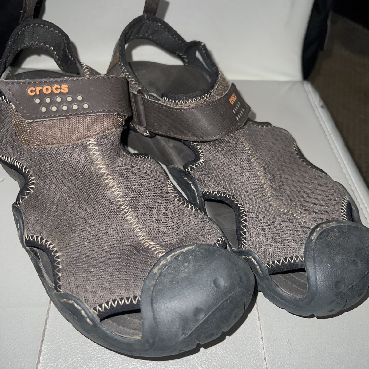 Crocs Mens Swiftwater Mesh Fisherman Deck Sandals Sandals  display picture 2