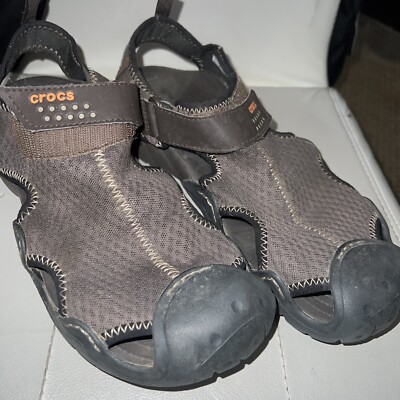 Crocs Mens Swiftwater Mesh Fisherman Deck Sandals Sandals