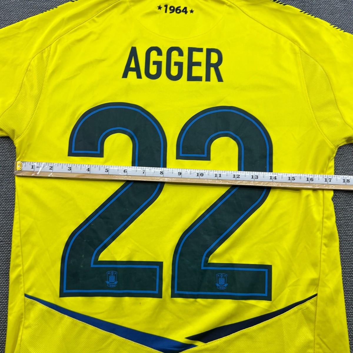 Maillot Brøndby IF Domicile 2014-2015 – Daniel Agger #22 – Taille 16 (jeune)