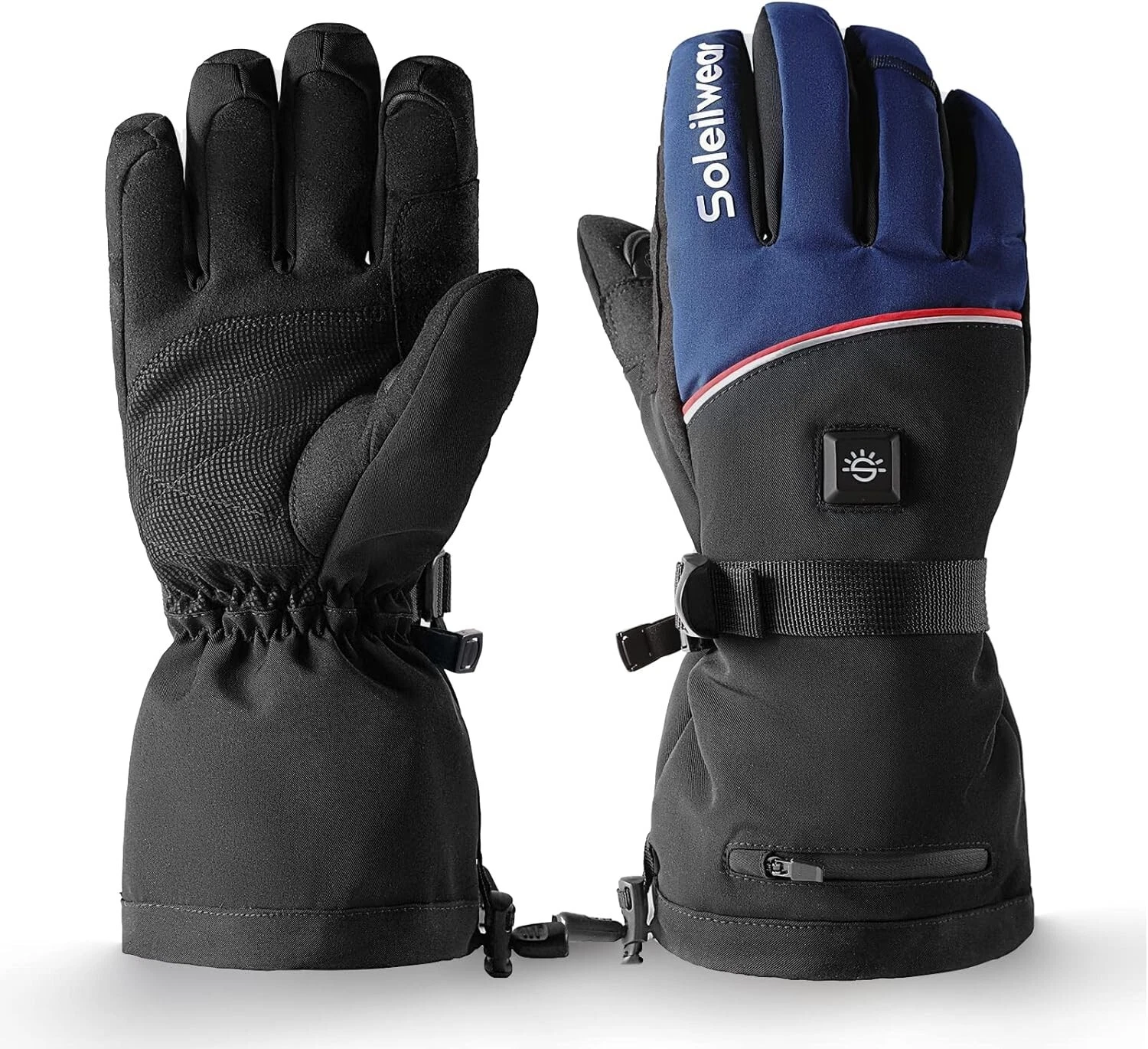 Soleilwear Heated Touchscreen Gloves Unisex with 2 Rechargeable Battery Packs XL