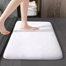 Super Absorbent Bath Mat, Super Anti Slip Coral Velvet Bathroom Floor Mat