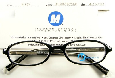 NEW MODERN OPTICAL WINDY Kinderbrille schwarz klar 43-17-125mm Kunststoff