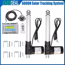 Dual Axis Solar Tracker Sun Tracking System W/ 6000N/1320Lbs 8" Linear Actuators