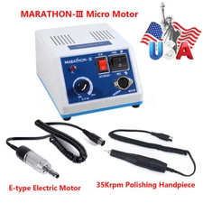Dental Lab Marathon Electric Micromotor Polishing Unit / 35K rpm Motor Handpiece
