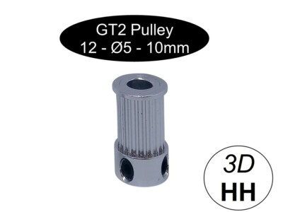 GT2 Pulley 12Z Breite 10mm Durchmesser Ø5mm Zahnrad. Versand gleicher Tag (W1)