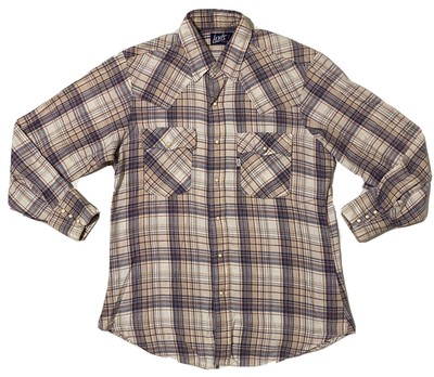 Vintage Levis Mens Western Shirt Pearl 