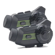 2PCS Pro Bluetooth Motorcycle 2K Camera Recorder+Helmet Headset Intercom