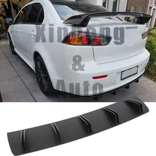 Rear Diffuser Fins Bumper Lip Splitter Spoiler Kit For Mitsubishi Lancer