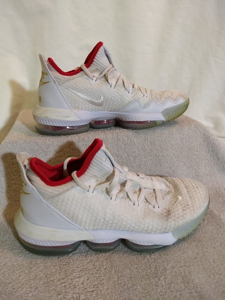 Nike Mens LeBron 16 Low Draft Day White (CI2668-100), Size: 8.5