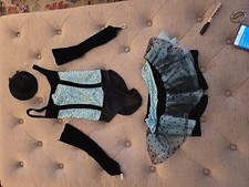 Dance Costume Girls 7/8, Weissman, IC, Used, Two Piece, Black Velvet Accents