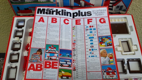 seltener 70er Jahre Klemmbausteine Bausatz Märklin Plus 9004A OVP Fenster Achsen - Bild 8 von 15