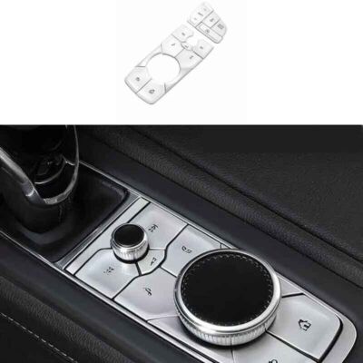 Silver Aluminum Console Fit For Cadillac CT5 Handbrake Button Decoration 19-2020