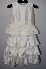 NEW Janie  Jack Special Occasion Dress Girls Ruffles Duppioni SILK Ivory 12