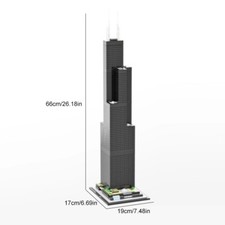 MOC 127024 Willis Sears Tower Modular Buildings Blocks  Bricks Toys 1:800 Scale