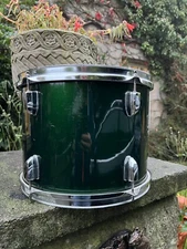 13" CB Drums Rack Tom Drum | GREEN | With EVANS GENERA G2 Skin With Sticks
