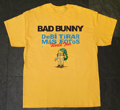 Bad Bunny Debí Tirar Más Fotos World Tour 2025 T Shirt Yellow All