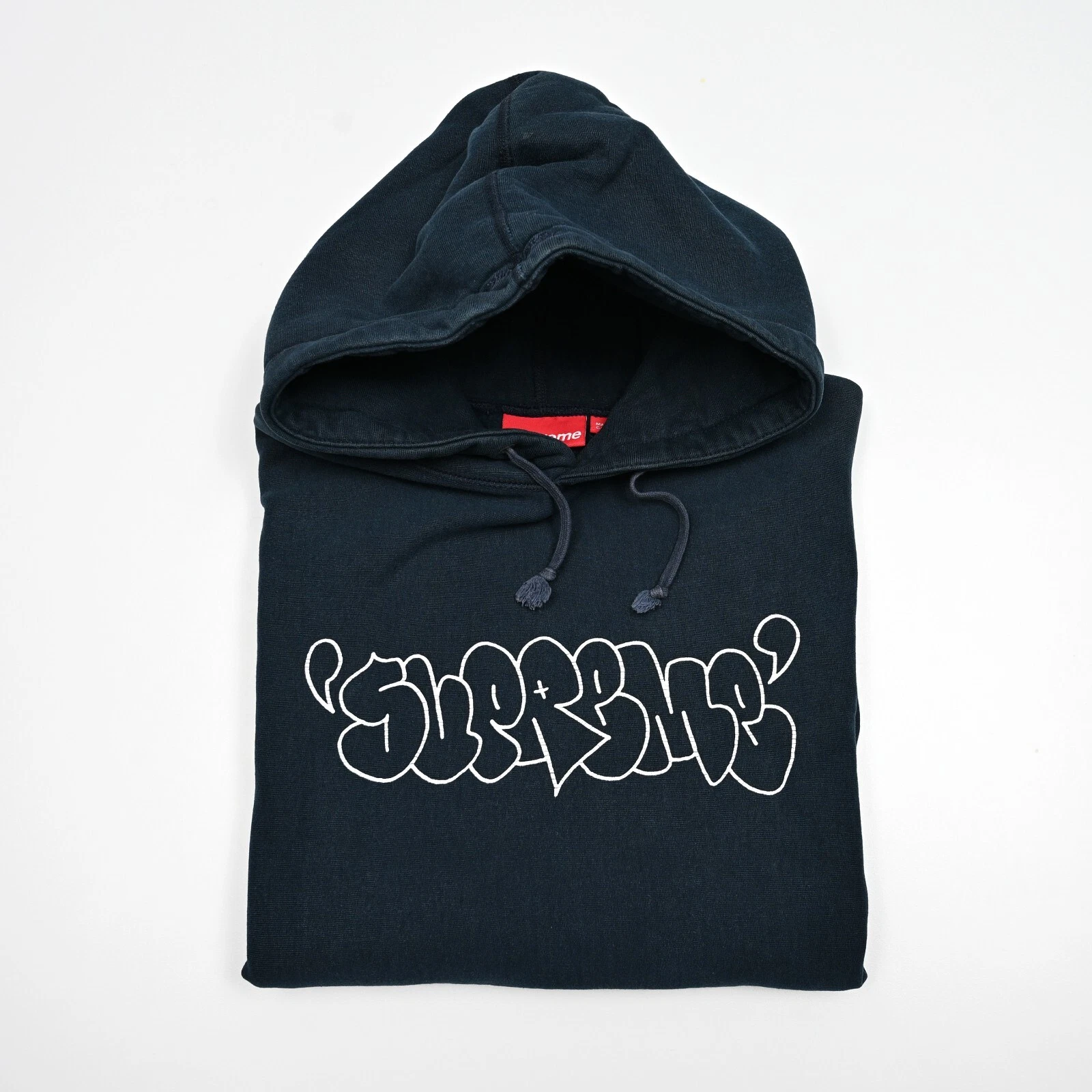 Sweat à capuche graffiti Supreme New York JA style main bleu moyen patineur écrivain FW 2009