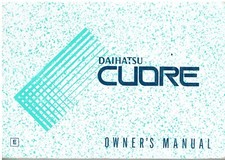 DAIHATSU CUORE 1.0 LITRE 3-CYL ORIG 2001 OWNERS INSTRUCTION & MAINTENANCE MANUAL