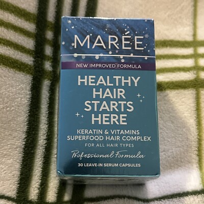 MAREE Hair Oil for Frizzy & Dry -(30 Caps) Leave-In Conditioner Serum 01/27