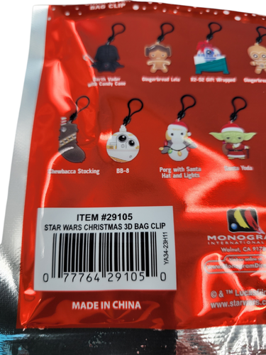 Star Wars Christmas 3D - Stormtrooper Snowman - Blind Clip Key Chain NEW OPEN - Picture 5 of 12