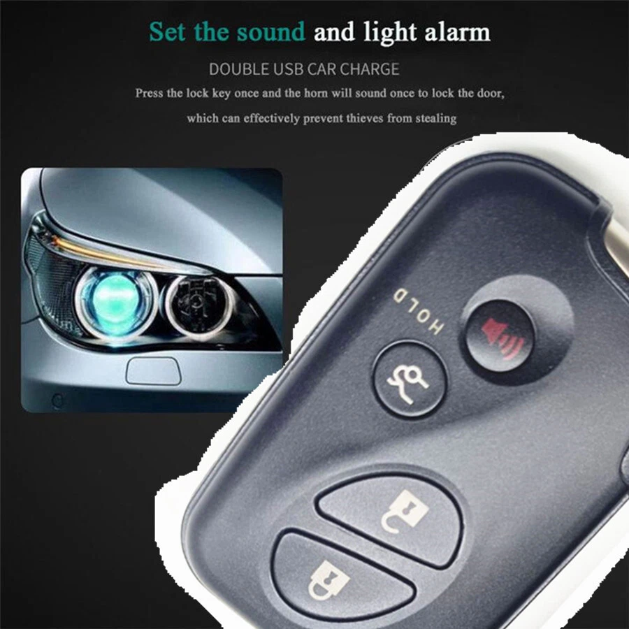 Car Keyless Entry Engine Start Push Button Remote Starter 12V Alarm System Kit - Image 4 of 4