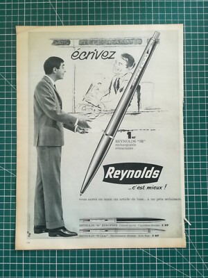 395 alte Werbung 1960 Reynolds Kugelschreiber nachfüllbar 