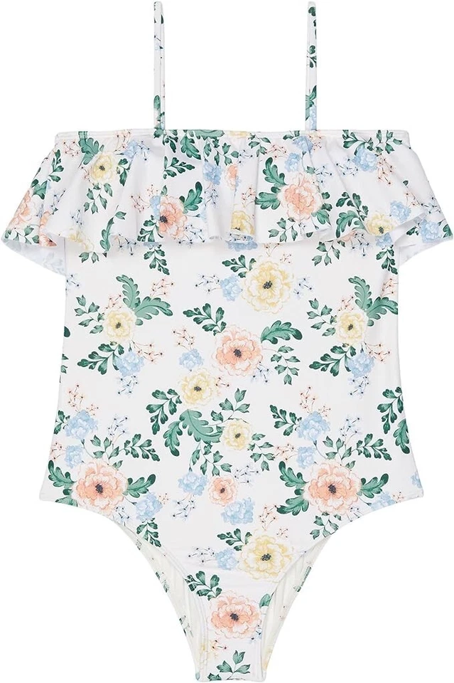O'Neill Kids Arabella Floral Ruffle One-Piece Swimsuit L20225 Girls Size 12 - Image 3 of 4